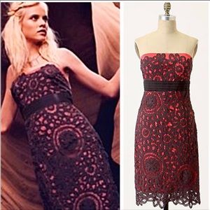 Anthropologie Floreat Sunrise & Midnight Lace Dress Sz 2